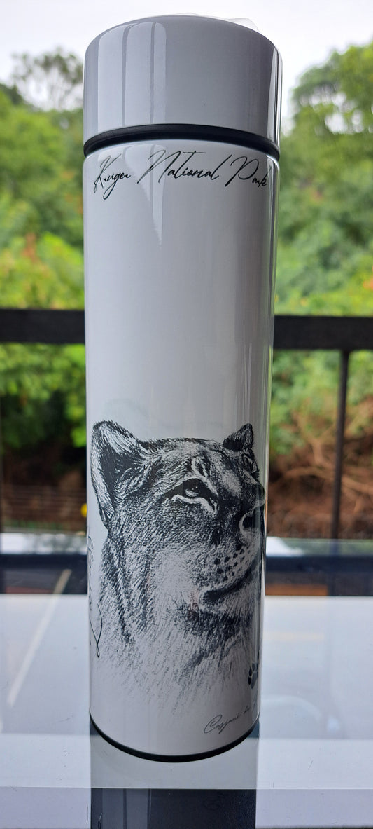 Lioness 450ml Digital display flask