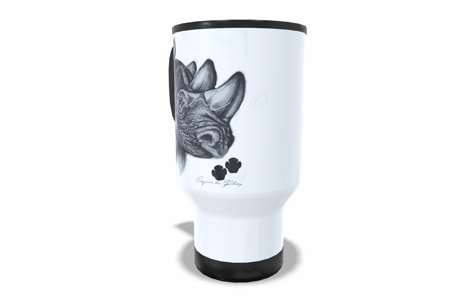 Rhino Stainless Steel Travel Mug - Casjané du Plooy Art