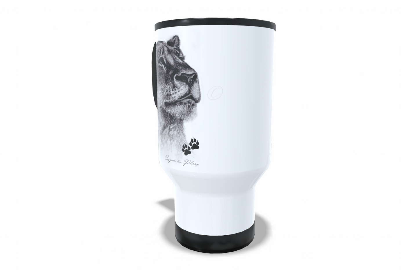 Lioness Stainless Steel Travel Mug - Casjané du Plooy Art