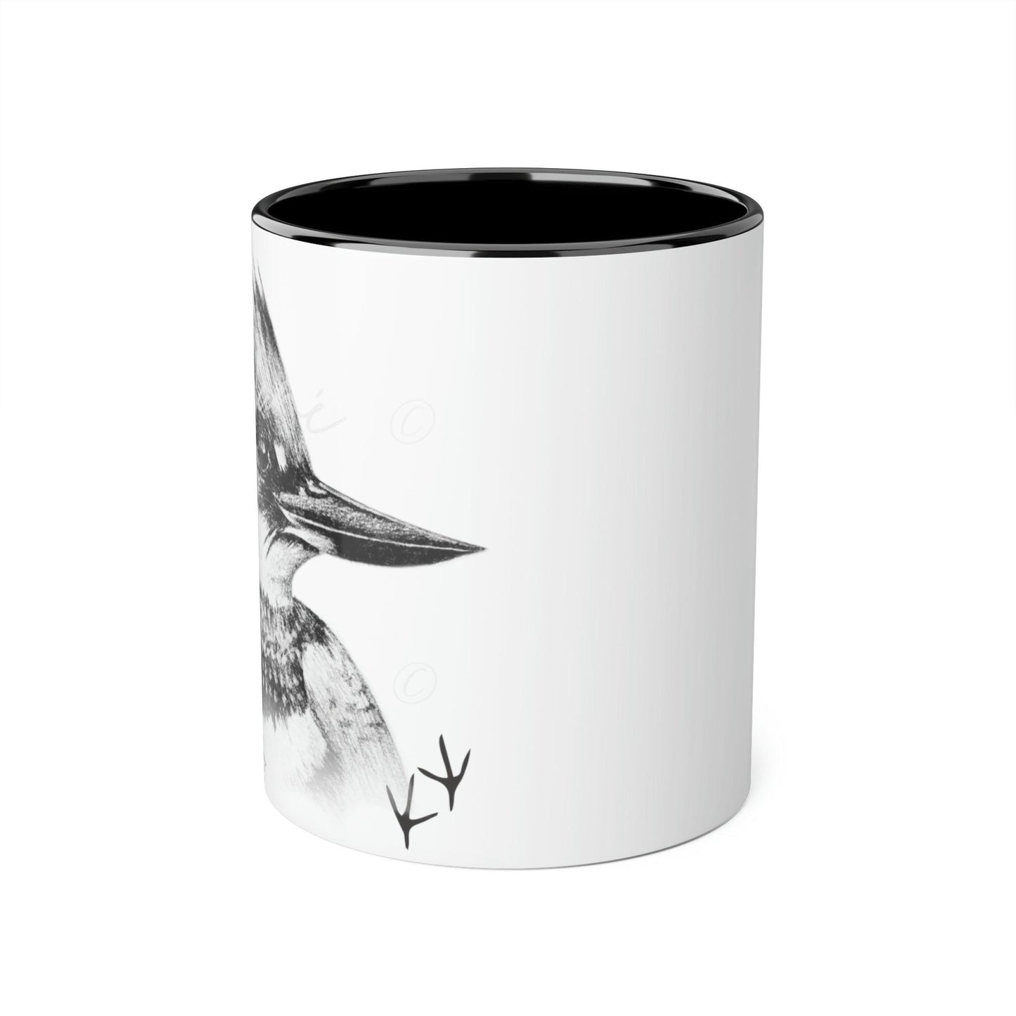 Belted Kingfisher Ceramic Coffee Mug - Casjané du Plooy Art