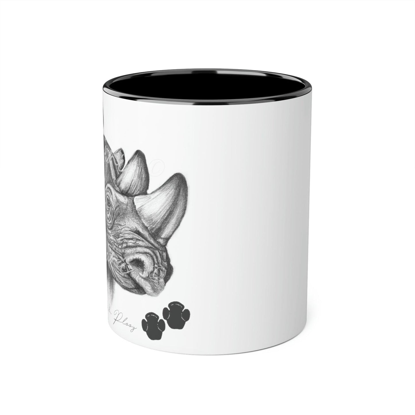 Rhino Ceramic Coffee Mug - Casjané du Plooy Art