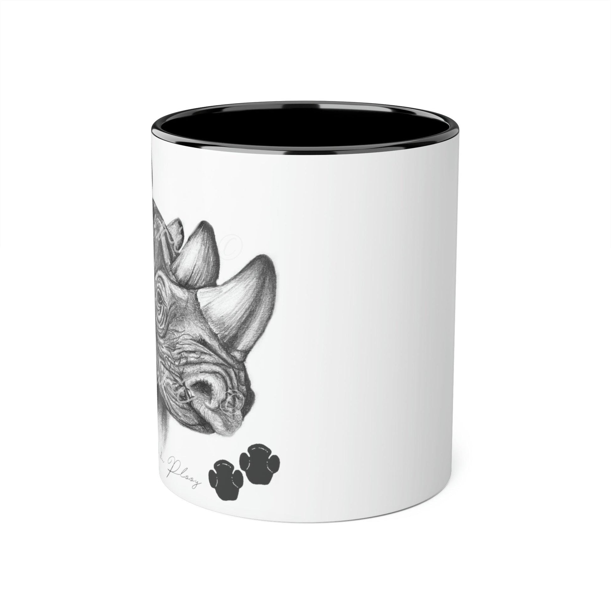 Rhino Ceramic Coffee Mug - Casjané du Plooy Art