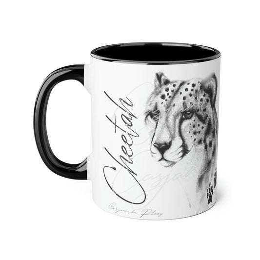 Cheetah Ceramic Coffee Mug - Casjané du Plooy Art