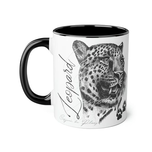 Leopard Ceramic Coffee Mug - Casjané du Plooy Art