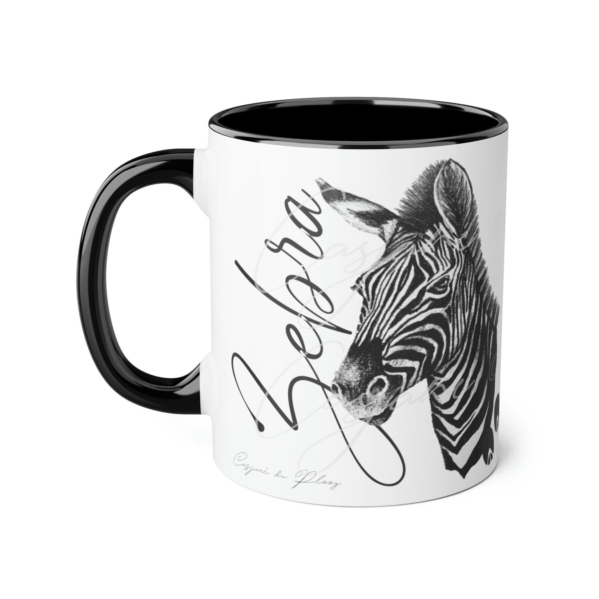 Zebra Ceramic Coffee Mug - Casjané du Plooy Art