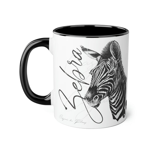 Zebra Ceramic Coffee Mug - Casjané du Plooy Art