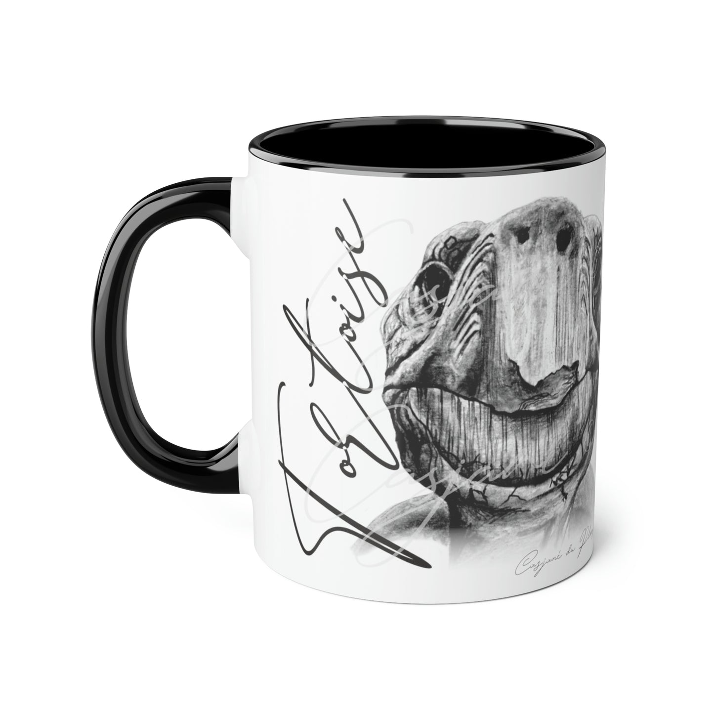 Tortoise Ceramic Coffee Mug - Casjané du Plooy Art