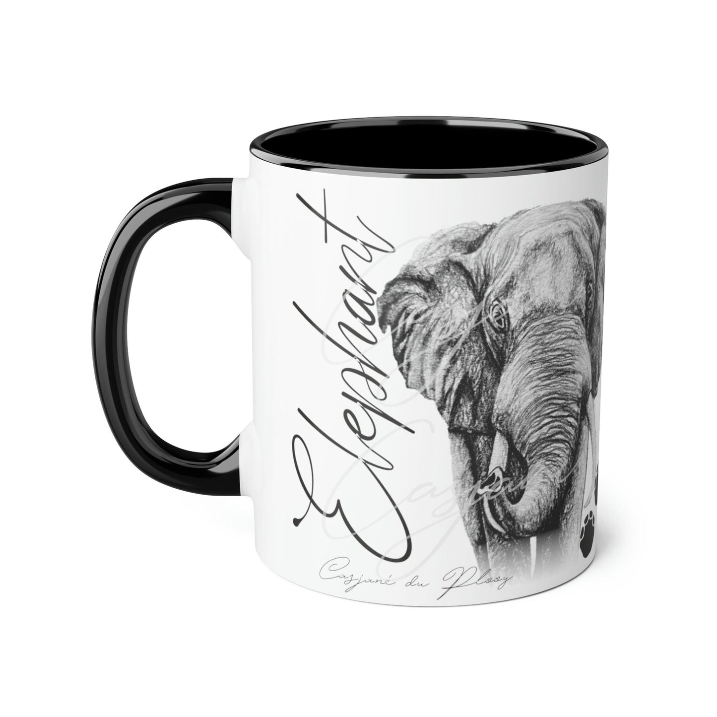 Elephant Ceramic Coffee Mug - Casjané du Plooy Art