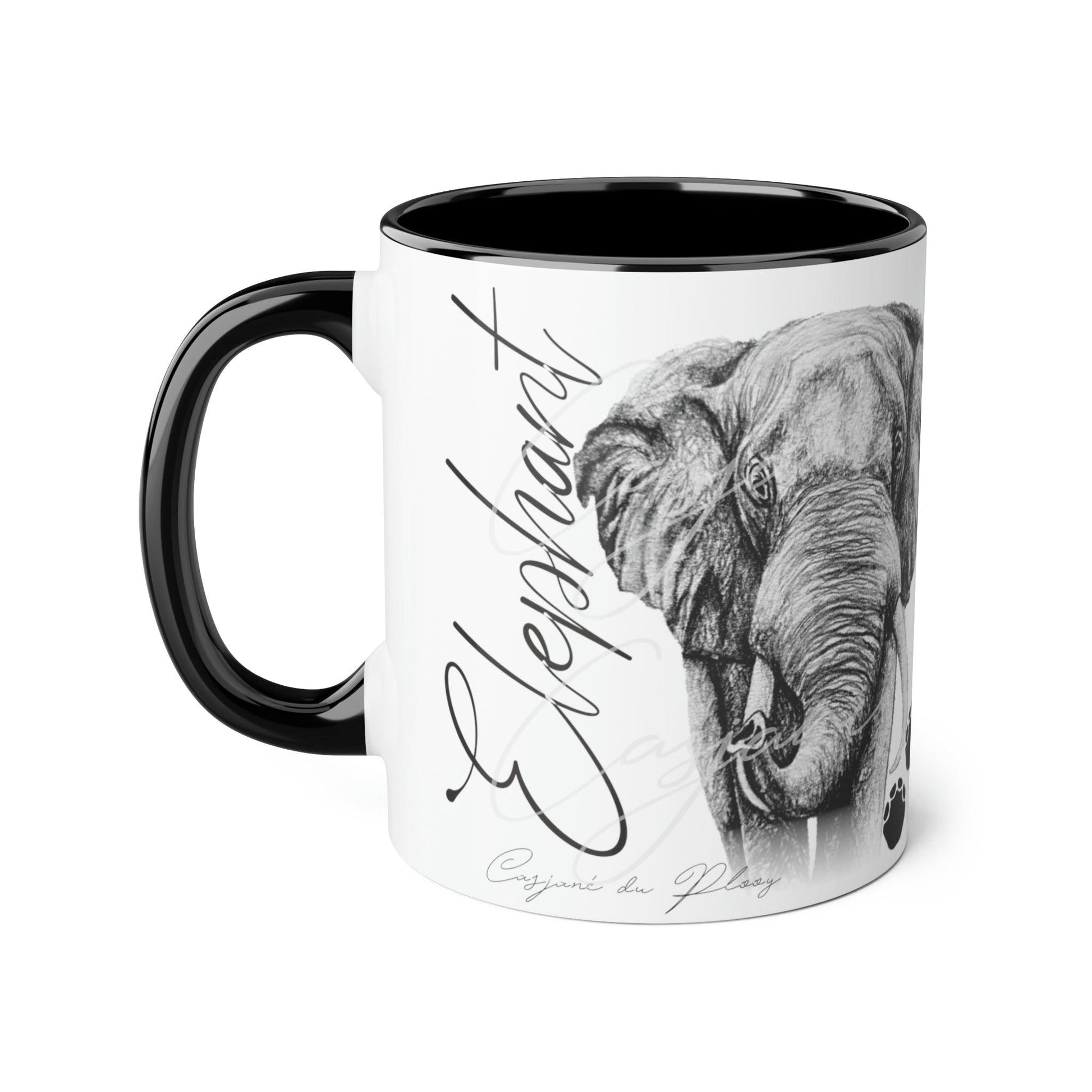 Elephant Ceramic Coffee Mug - Casjané du Plooy Art
