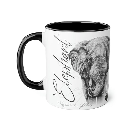 Elephant Ceramic Coffee Mug - Casjané du Plooy Art