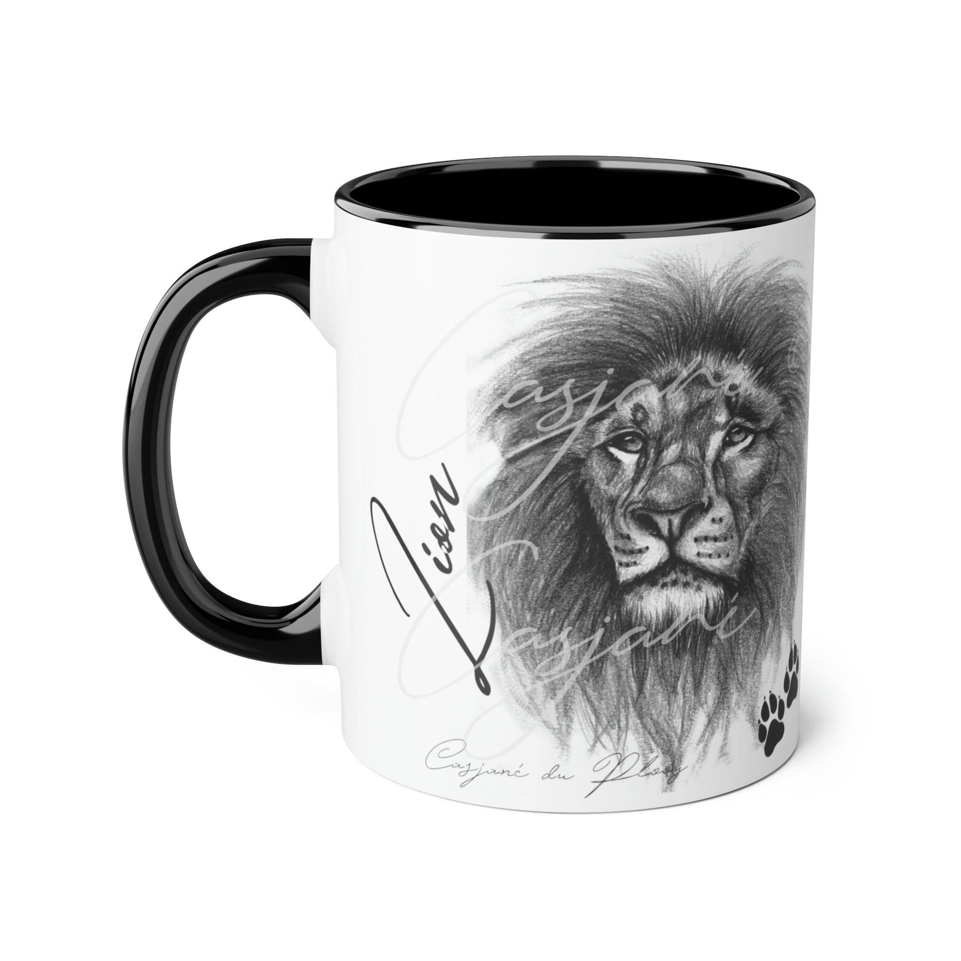 Lion Ceramic Coffee Mug - Casjané du Plooy Art