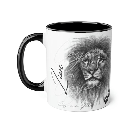 Lion Ceramic Coffee Mug - Casjané du Plooy Art