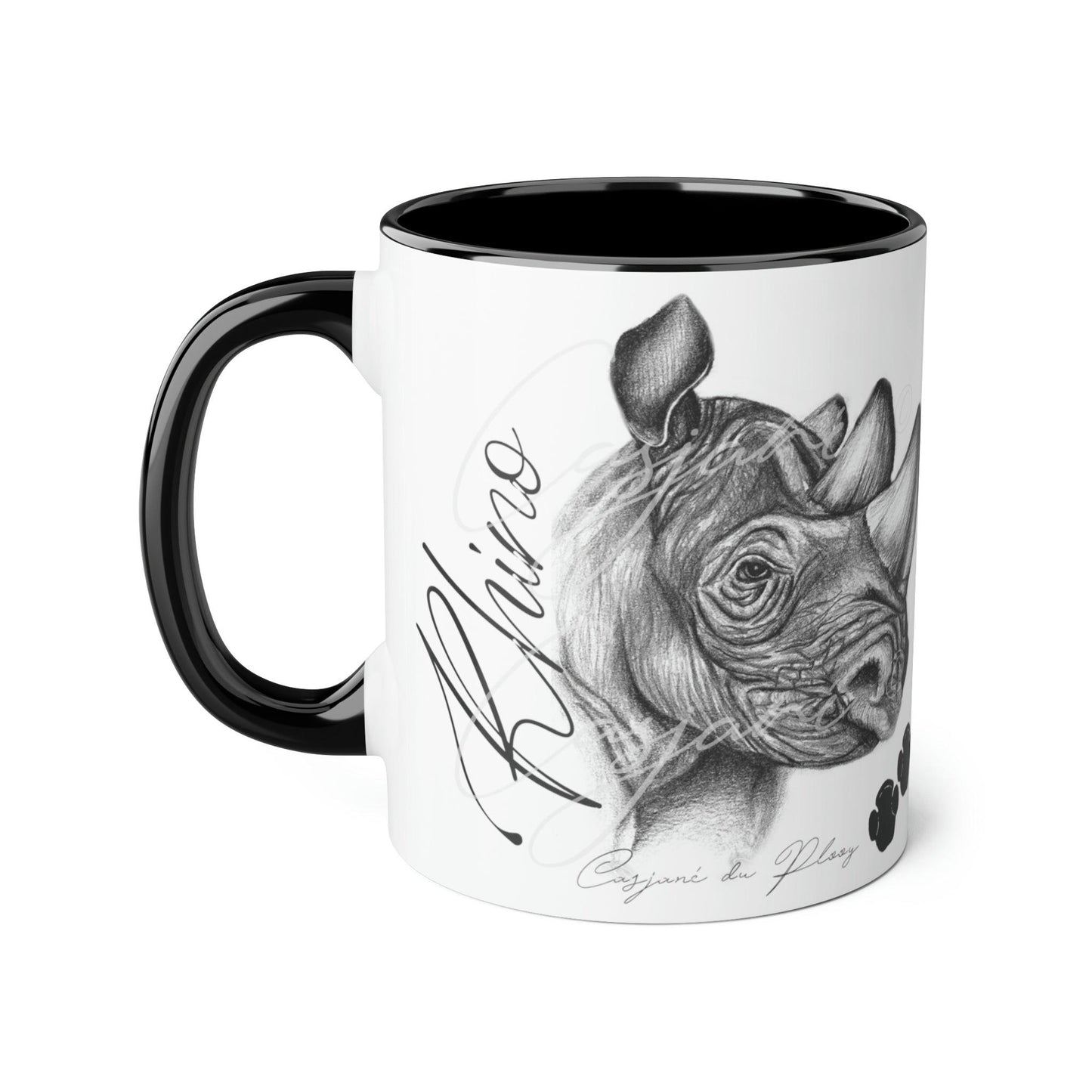 Rhino Ceramic Coffee Mug - Casjané du Plooy Art