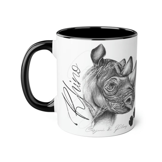 Rhino Ceramic Coffee Mug - Casjané du Plooy Art