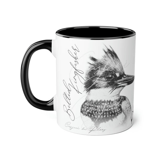 Belted Kingfisher Ceramic Coffee Mug - Casjané du Plooy Art