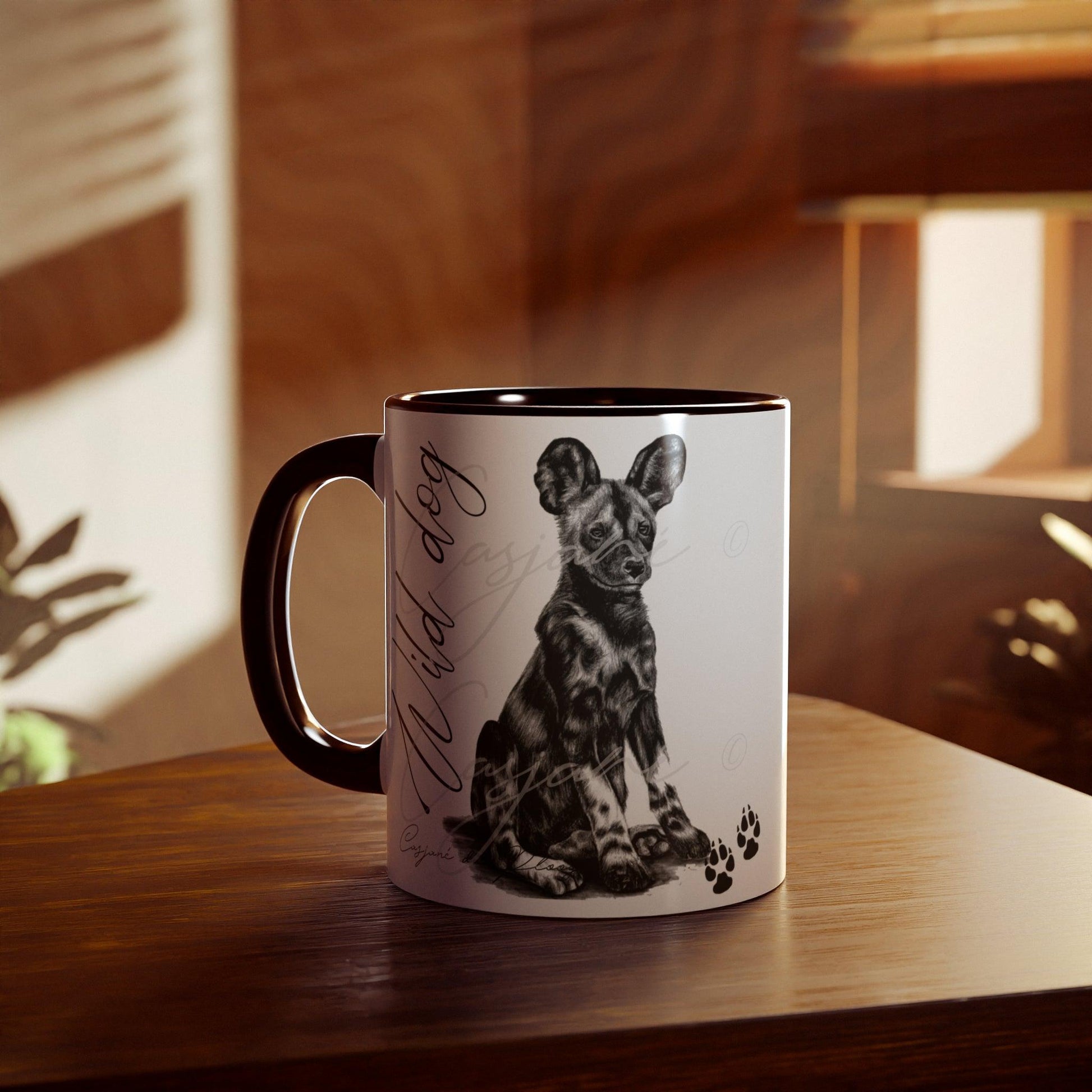 Wild dog Ceramic Coffee Mug - Casjané du Plooy Art