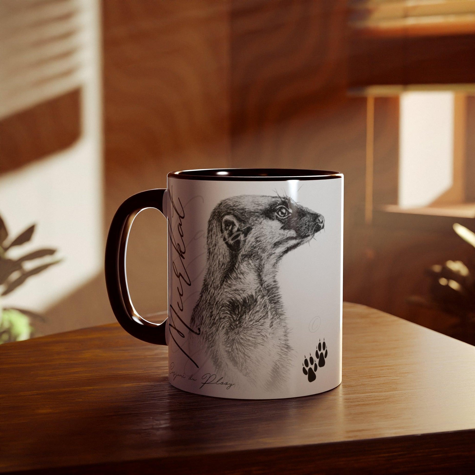 Meerkat Ceramic Coffee Mug - Casjané du Plooy Art