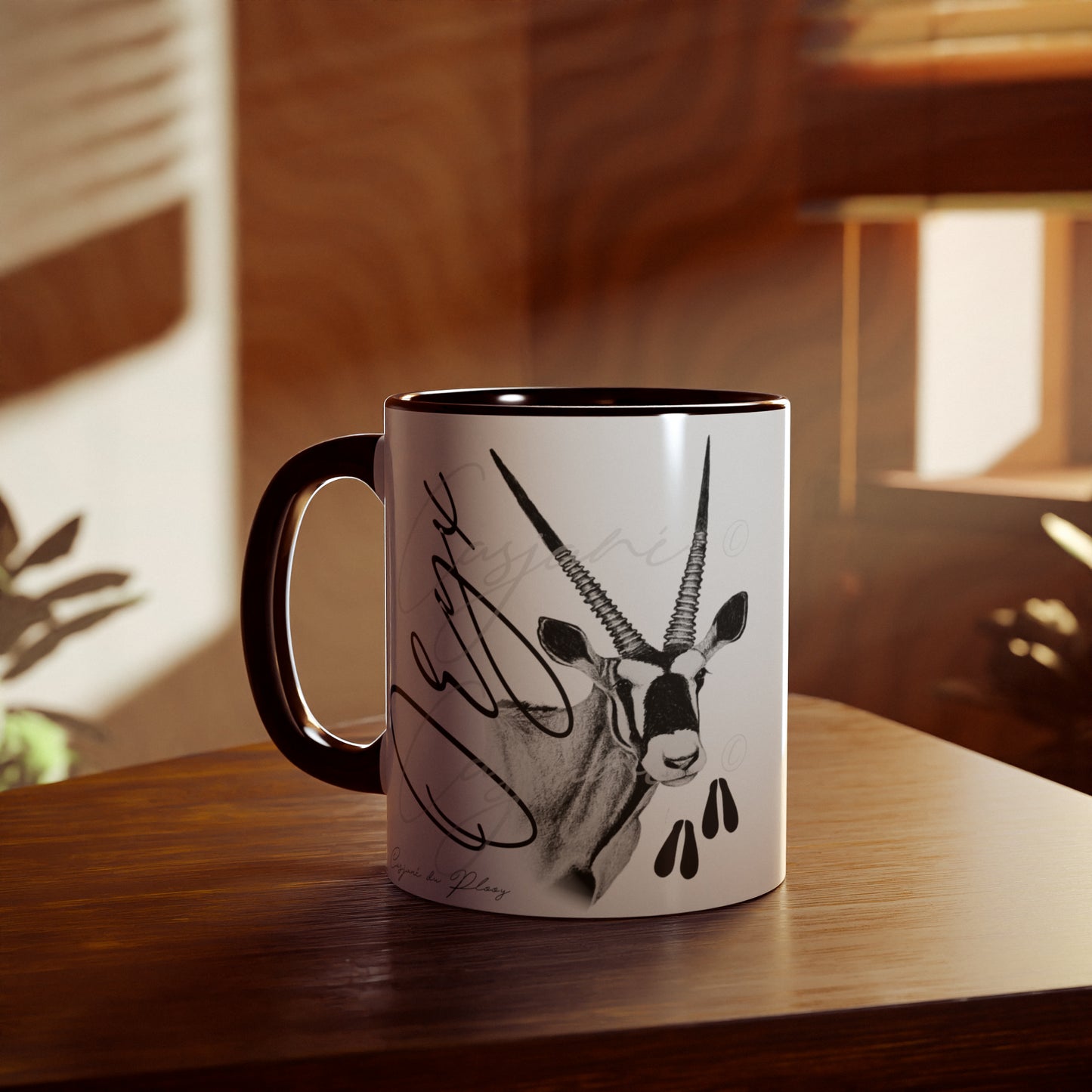 Oryx Ceramic Coffee Mug - Casjané du Plooy Art