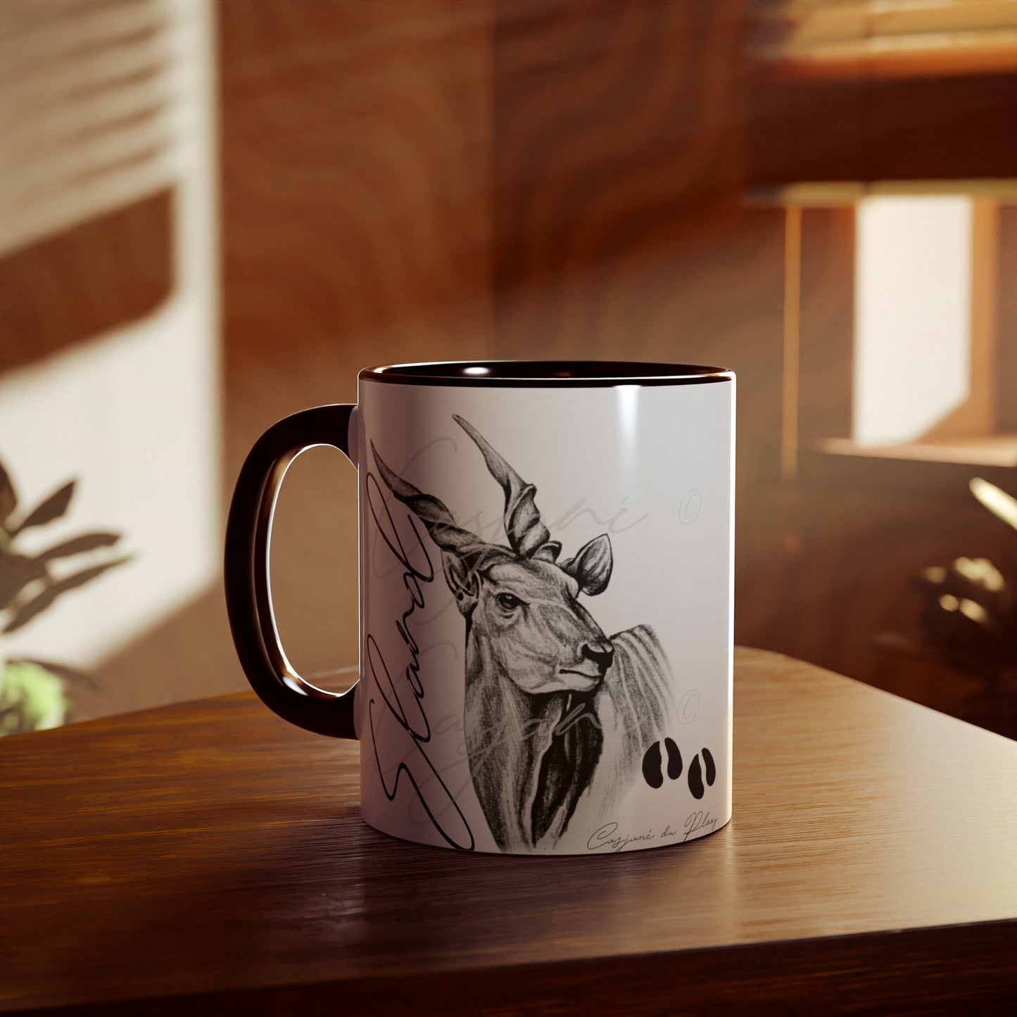 Eland Ceramic Coffee Mug - Casjané du Plooy Art