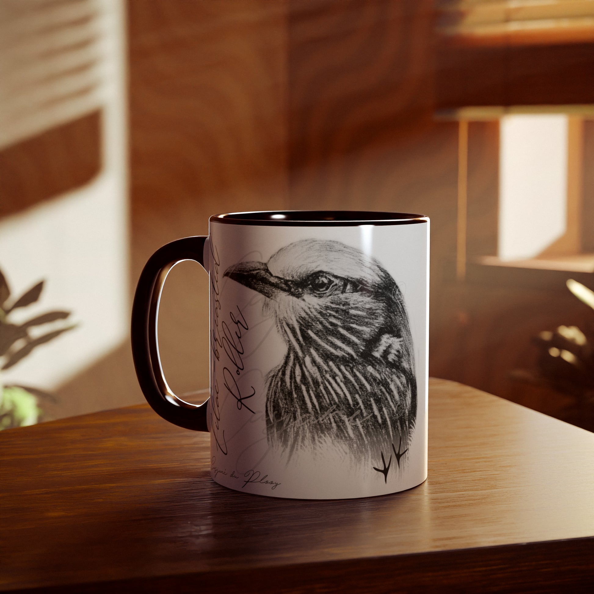 Lilac Breasted Roller Ceramic Coffee Mug - Casjané du Plooy Art