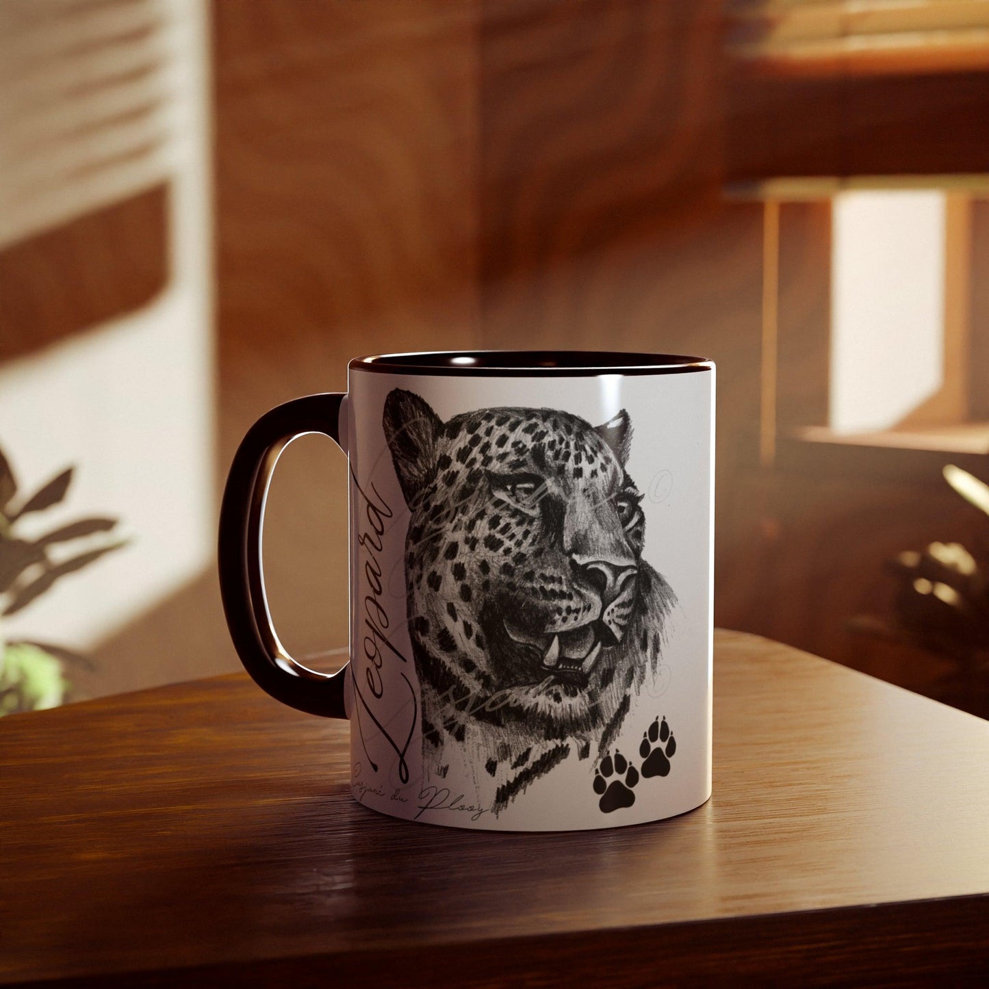 Leopard Ceramic Coffee Mug - Casjané du Plooy Art