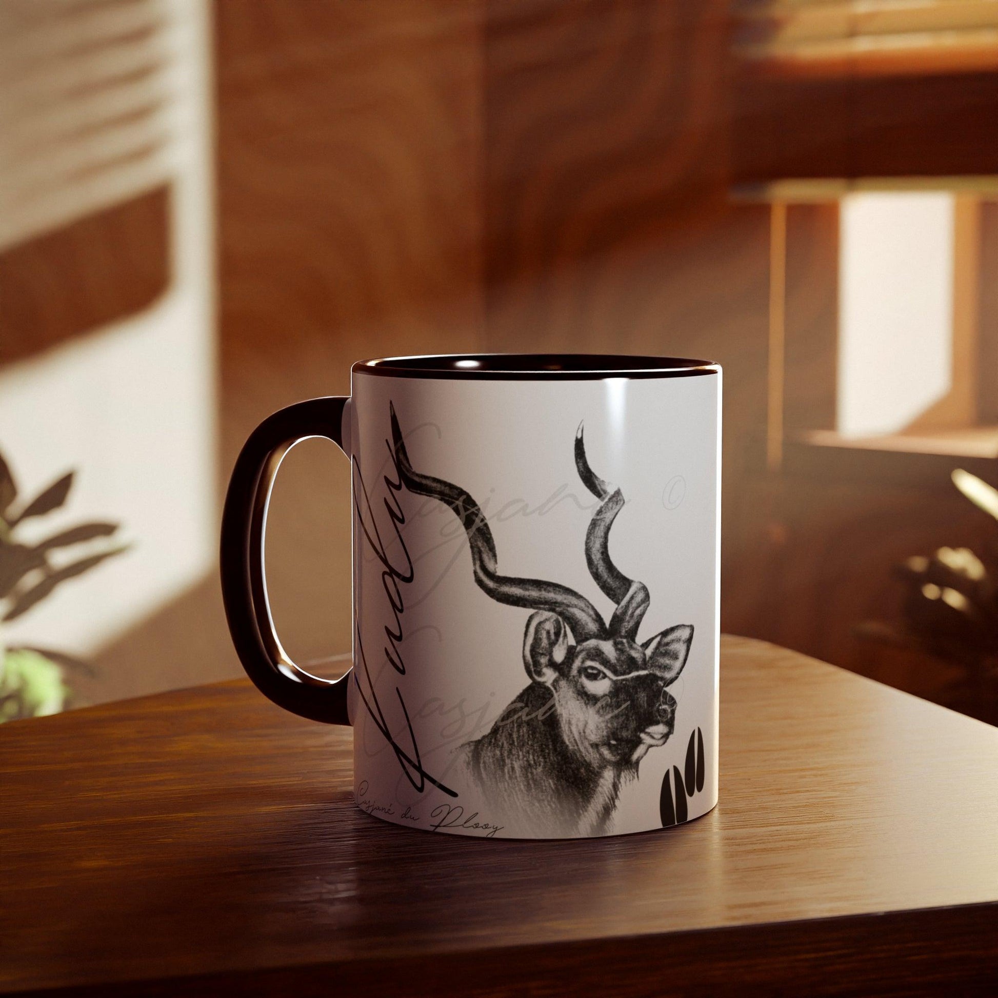 Kudu Ceramic Coffee Mug - Casjané du Plooy Art