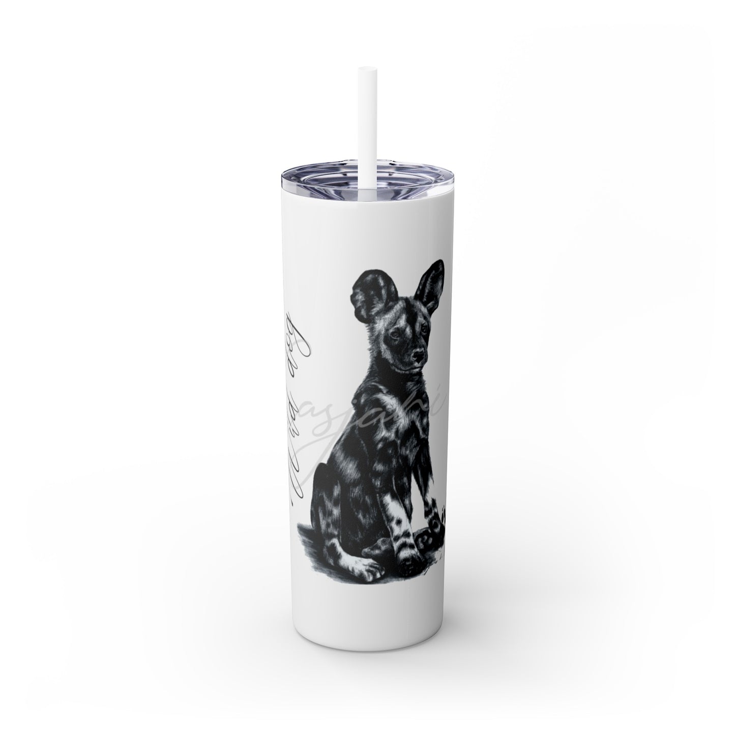 Wild dog 20oz Skinny Tumbler - Casjané du Plooy Art