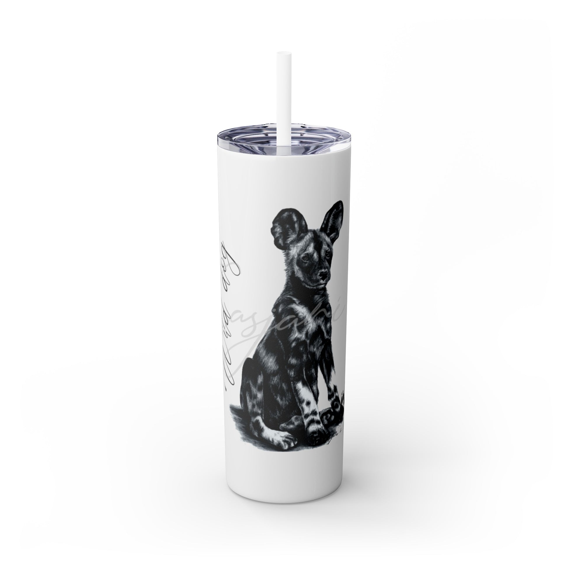 Wild dog 20oz Skinny Tumbler - Casjané du Plooy Art