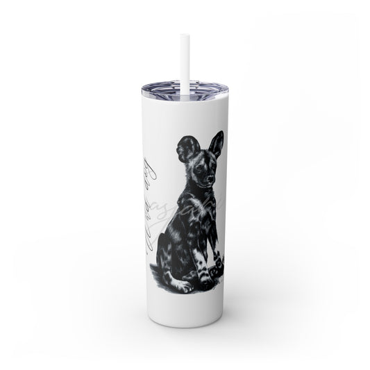 Wild dog 20oz Skinny Tumbler - Casjané du Plooy Art