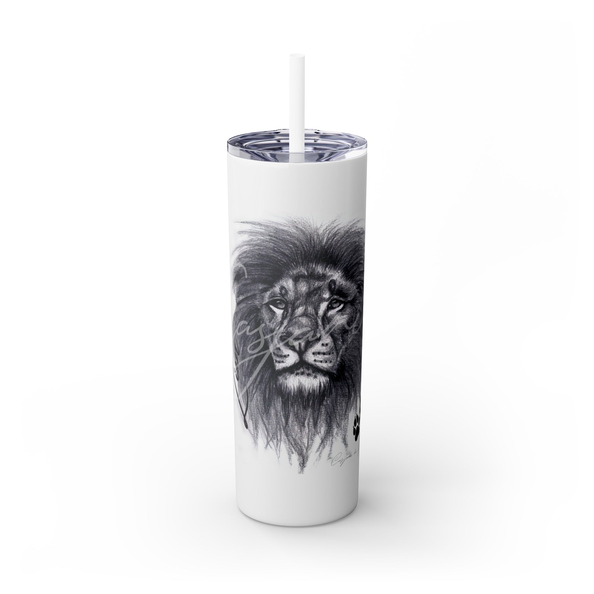 Lion 20oz Skinny Tumbler - Casjané du Plooy Art