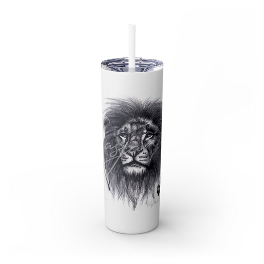 Lion 20oz Skinny Tumbler - Casjané du Plooy Art