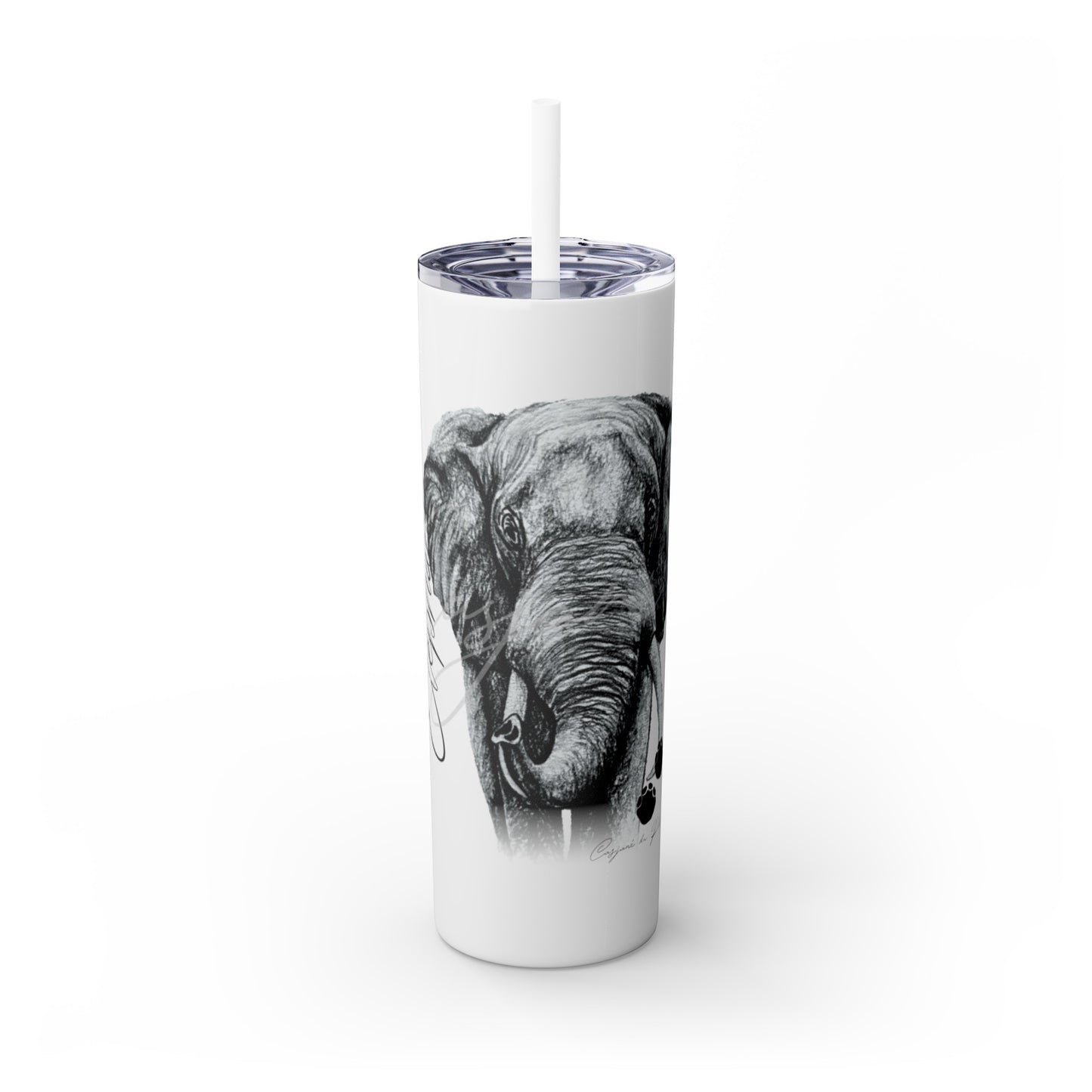 Elephant 20oz Skinny Tumbler - Casjané du Plooy Art