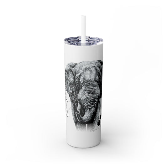 Elephant 20oz Skinny Tumbler - Casjané du Plooy Art