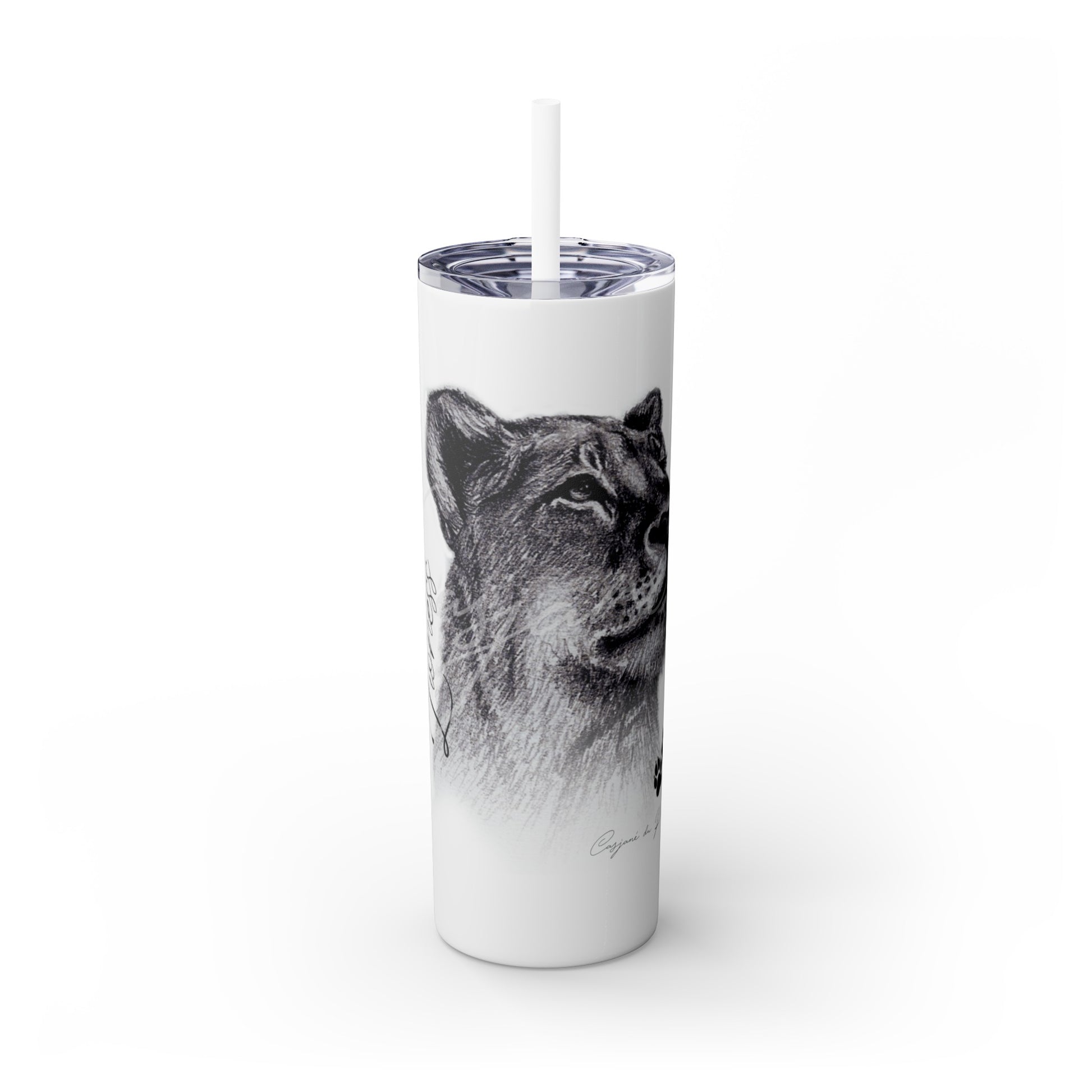 Lioness 20oz Skinny Tumbler - Casjané du Plooy Art