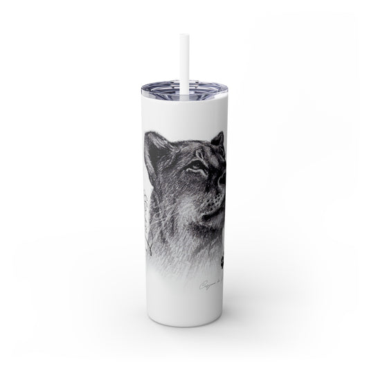 Lioness 20oz Skinny Tumbler - Casjané du Plooy Art
