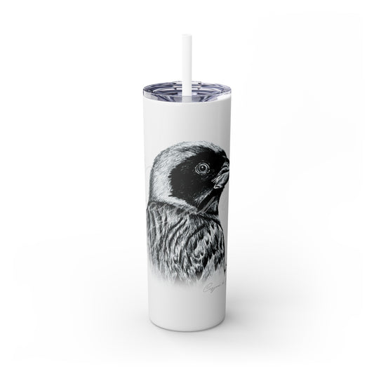 African Masked Weaver 20oz Skinny Tumbler