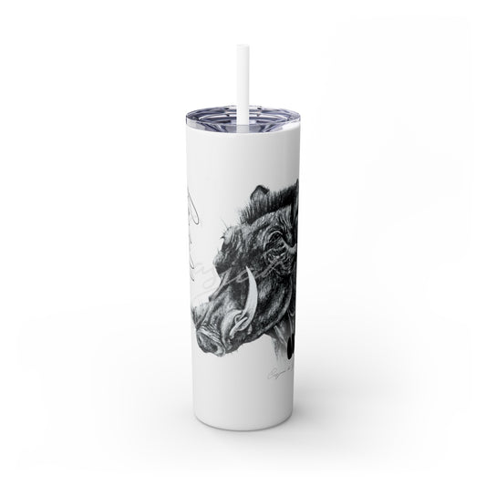 Warthog 20oz Skinny Tumbler - Casjané du Plooy Art