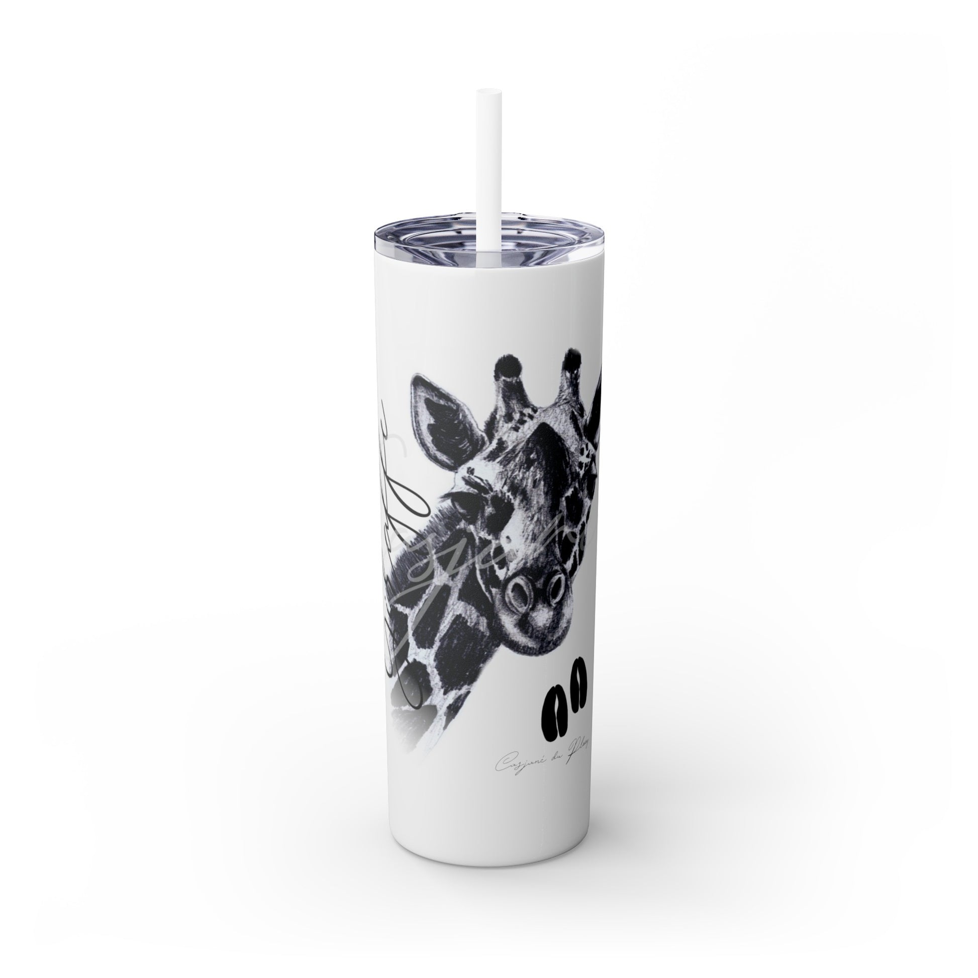 Giraffe 20oz Skinny Tumbler - Casjané du Plooy Art