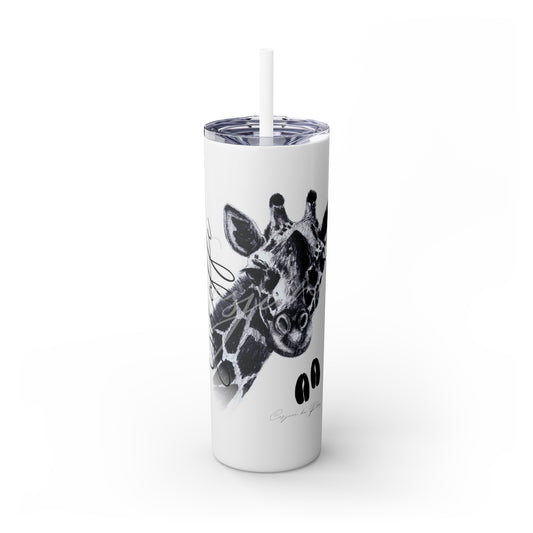 Giraffe 20oz Skinny Tumbler - Casjané du Plooy Art