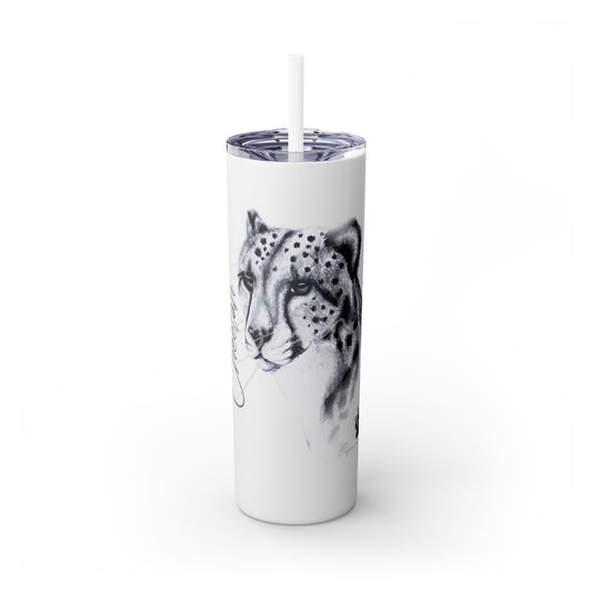 Cheetah 20oz Skinny Tumbler - Casjané du Plooy Art