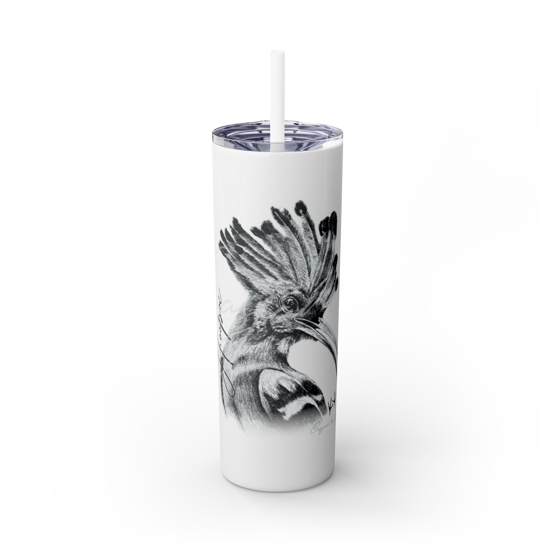 Hoopoe 20oz Skinny Tumbler - Casjané du Plooy Art