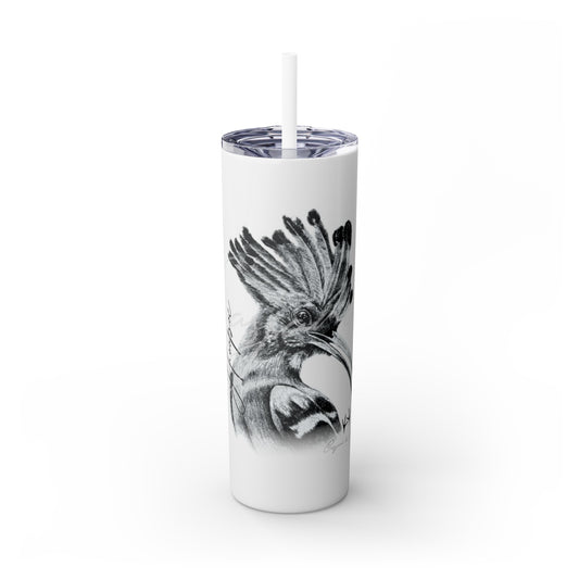 Hoopoe 20oz Skinny Tumbler - Casjané du Plooy Art