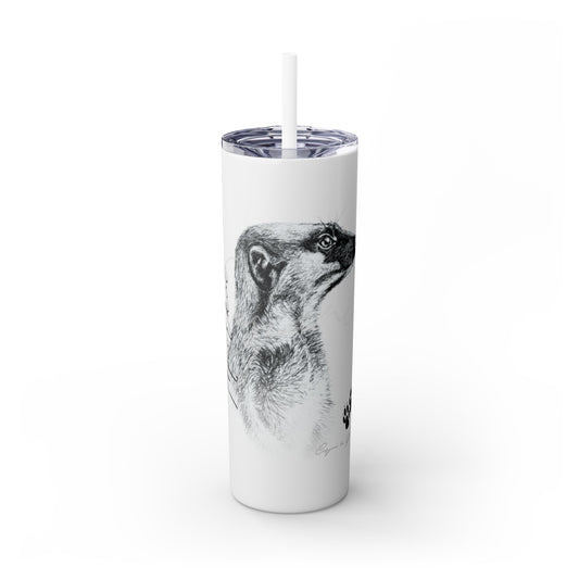 Meerkat 20oz Skinny Tumbler - Casjané du Plooy Art