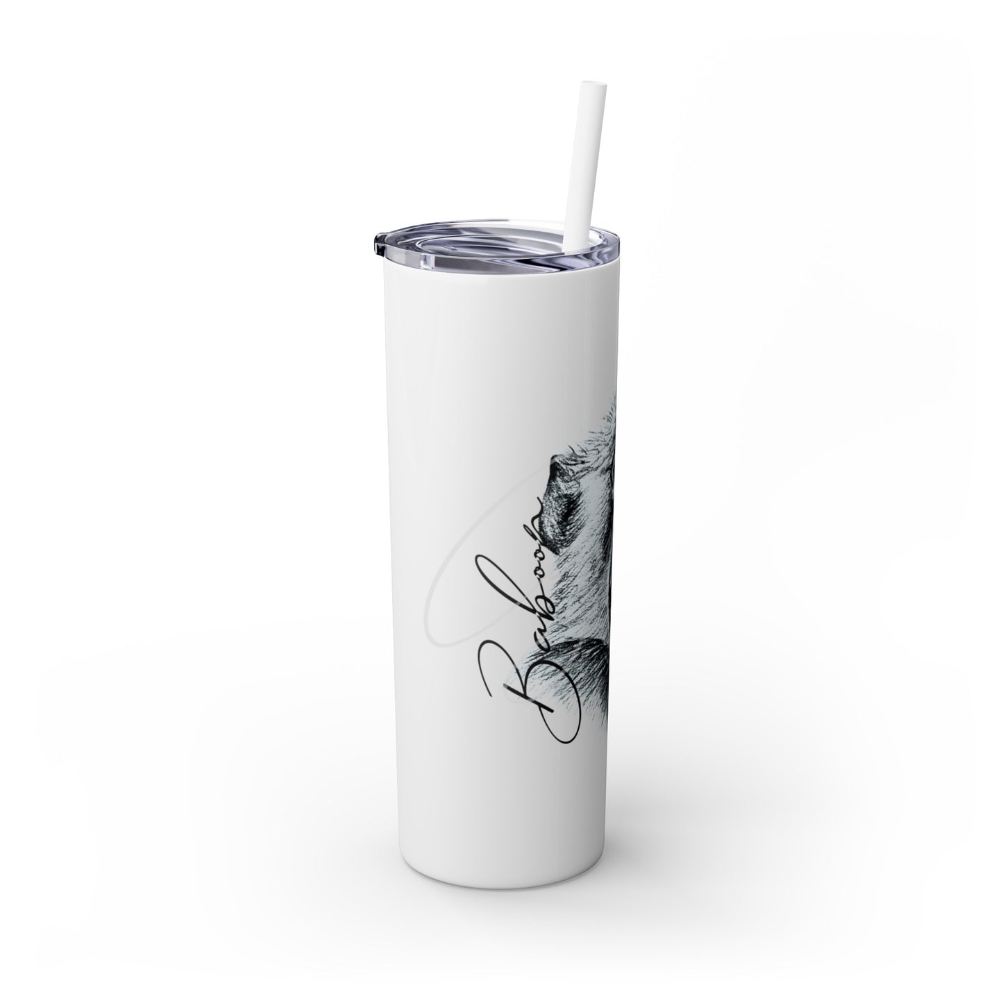 Baboon 20oz Skinny Tumbler - Casjané du Plooy Art