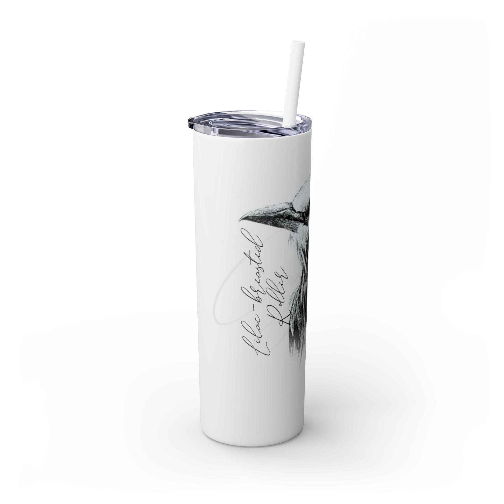 Lilac - Breasted Roller 20oz Skinny Tumbler - Casjané du Plooy Art