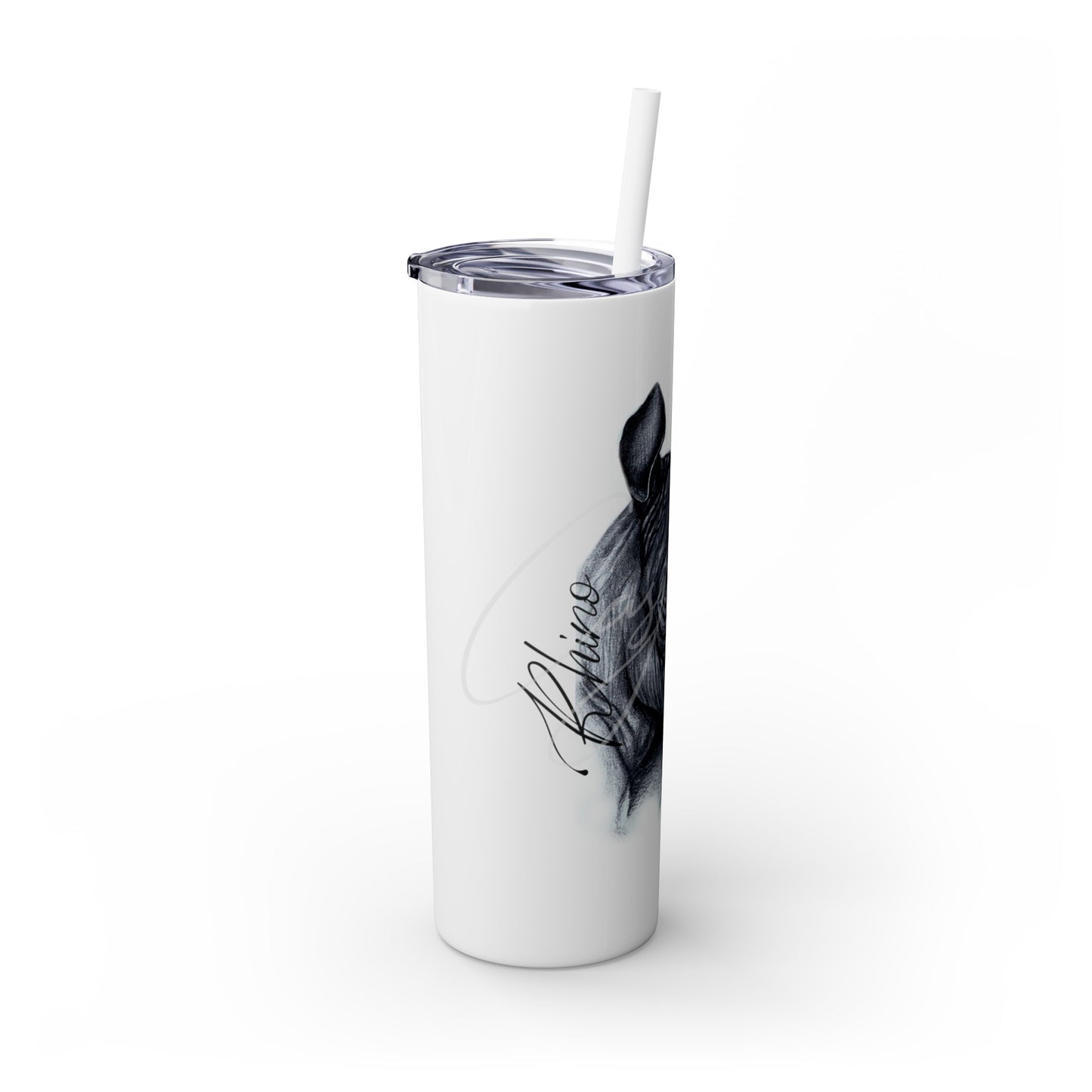 Rhino 20oz Skinny Tumbler - Casjané du Plooy Art