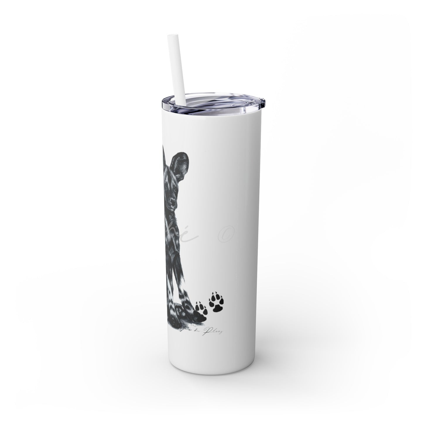 Wild dog 20oz Skinny Tumbler - Casjané du Plooy Art