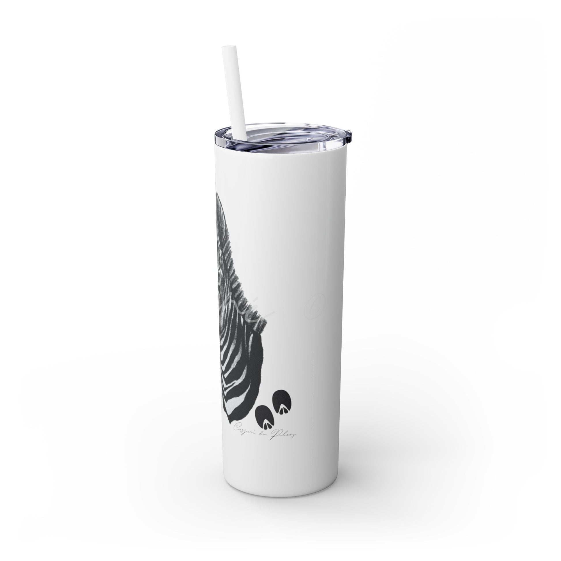 Zebra 20oz Skinny Tumbler - Casjané du Plooy Art