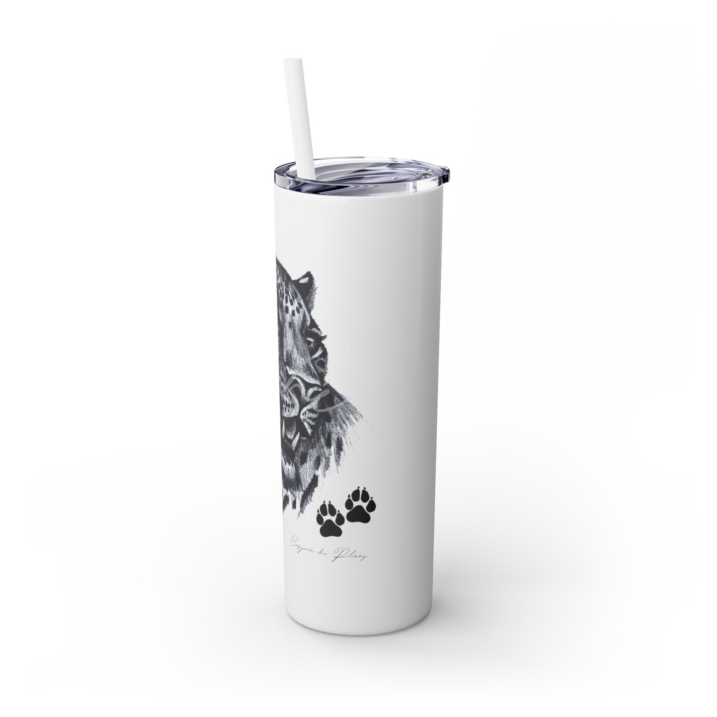 Leopard 20oz Skinny Tumbler - Casjané du Plooy Art