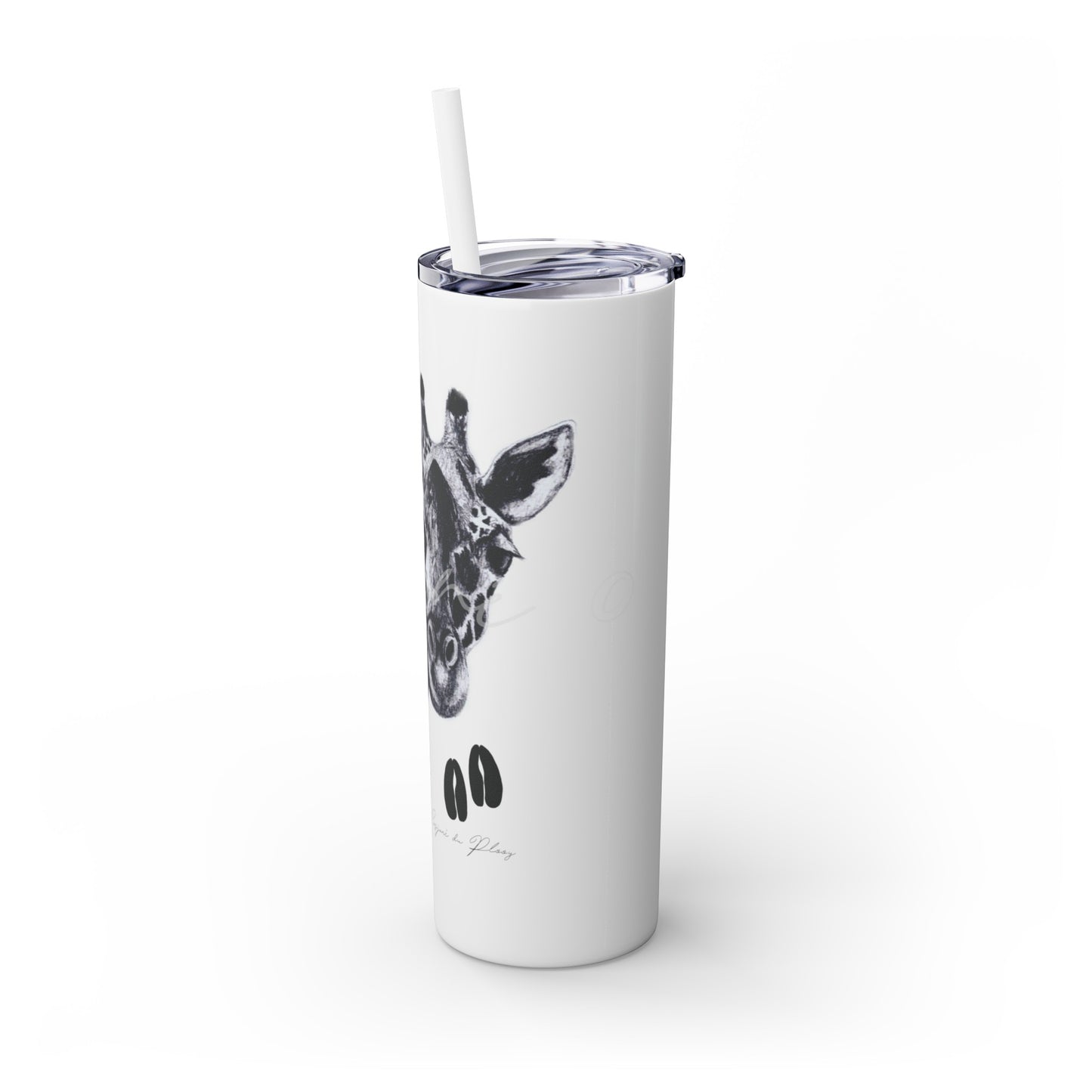 Giraffe 20oz Skinny Tumbler - Casjané du Plooy Art